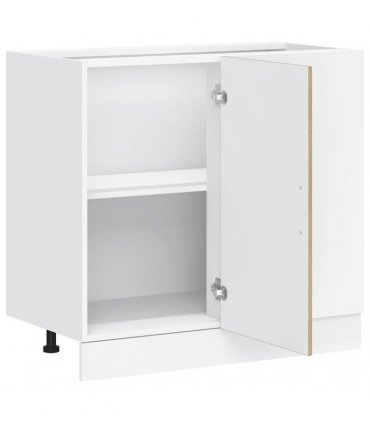 vidaXL Kitchen Base Cabinet Porto Sonoma Oak Engineered Wood — Size: 86 x 46 x 81.5 cm, Model: 1x corner bottom cabinet (1 door)