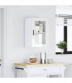 vidaXL Kitchen Wall Cabinet with Glass Door Porto High Gloss Whit — Size: 40 x 31 x 60 cm, Model: 1x wall glass cabinet (1 door)
