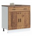 vidaXL Kitchen Base Cabinet Porto Old Wood Engineered Wo — Size: 80 x 46 x 81.5 cm, Model: 1x bottom cabinet (2 doors 2 drawers)