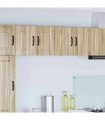 vidaXL Wall Cabinet PORTO 2 pcs Sonoma Oak 60 x 31 x 40 cm — Model: 2x wall cabinet (2 doors)