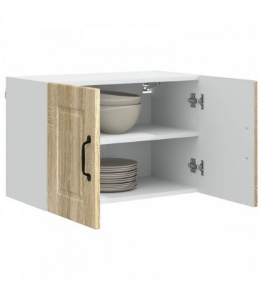 vidaXL Wall Cabinet PORTO 2 pcs Sonoma Oak 60 x 31 x 40 cm — Model: 2x wall cabinet (2 doors)