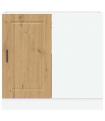 vidaXL Kitchen Base Cabinet Porto Artisan Oak Engineered Woo — Size: 86 x 46 x 81.5 cm, Model: 1x corner bottom cabinet (1 door)