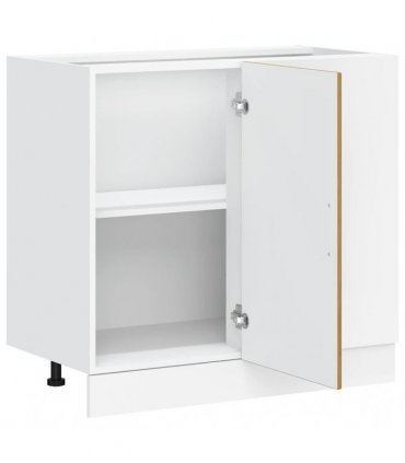 vidaXL Kitchen Base Cabinet Porto Artisan Oak Engineered Woo — Size: 86 x 46 x 81.5 cm, Model: 1x corner bottom cabinet (1 door)
