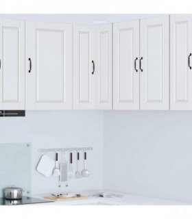 vidaXL Wall Corner Cabinet PORTO White 57 x 57 x 80 cm Engineered Wood — Model: 1x wall corner cabinet