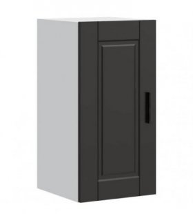 vidaXL Kitchen Wall Cabinet Porto Black Engineered Wood — Size: 30 x 31 x 60 cm, Model: 1x wall cabinet (1 door)