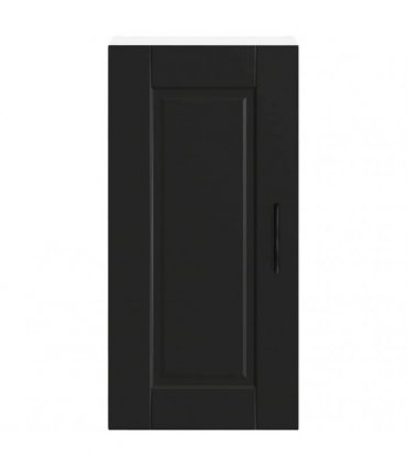 vidaXL Kitchen Wall Cabinet Porto Black Engineered Wood — Size: 30 x 31 x 60 cm, Model: 1x wall cabinet (1 door)