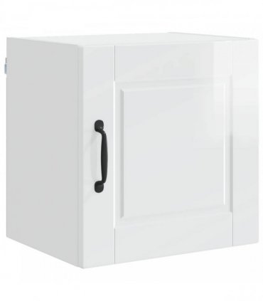 vidaXL Wall Cabinet PORTO High Gloss White 40 x 31 x 40 cm — Model: 1x wall cabinet (1 door)