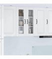 vidaXL Wall Glass Cabinet PORTO High Gloss White 60 x 31 x 80 cm — Model: 1x wall glass cabinet (2 doors)