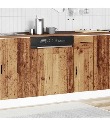 vidaXL Dishwasher Panel Porto Old Wood 60x1.5x57 cm Engineered Wood — Size: 60 x 1.5 x 67 cm, Model: 1x dishwasher panel