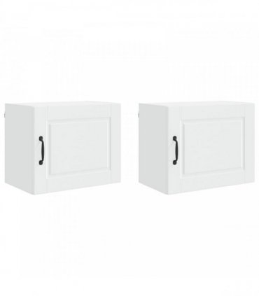 vidaXL Wall Cabinet PORTO 2 pcs White 50 x 31 x 40 cm Engineered Wood — Model: 2x wall cabinet (1 door)