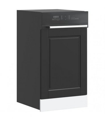 vidaXL Dishwasher Panel Porto Black 45x1,5x57 cm Engineered Wood — Size: 45 x 1.5 x 67 cm, Model: 1x dishwasher panel