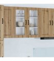 vidaXL Wall Glass Cabinet PORTO Artisan Oak 80 x 31 x 80 cm — Model: 1x wall glass cabinet (2 doors)