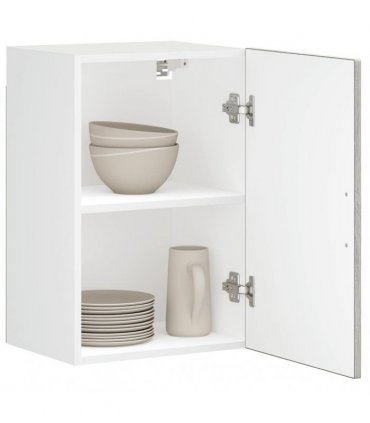 vidaXL Kitchen Wall Cabinet Porto Grey Sonoma Engineered Wood — Size: 40 x 31 x 60 cm, Model: 1x wall cabinet (1 door)