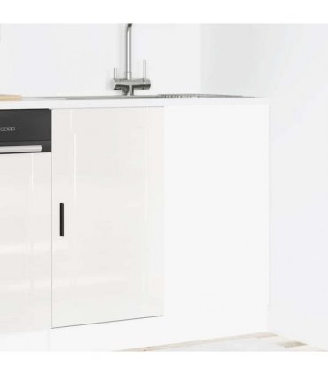 vidaXL Kitchen Base Cabinet "Porto" High Gloss White Enginee — Size: 86 x 46 x 81.5 cm, Model: 1x corner bottom cabinet (1 door)