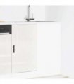 vidaXL Kitchen Base Cabinet "Porto" High Gloss White Enginee — Size: 86 x 46 x 81.5 cm, Model: 1x corner bottom cabinet (1 door)