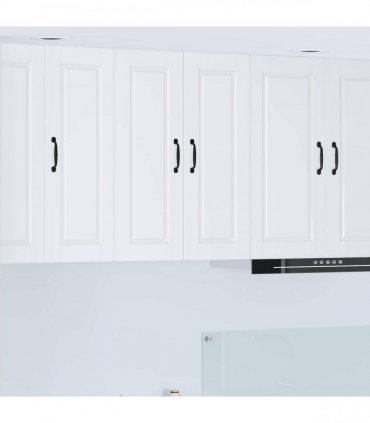 vidaXL Wall Cabinet PORTO White 60 x 31 x 80 cm Engineered Wood — Model: 1x wall cabinet (2 doors)
