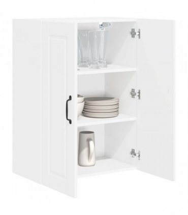 vidaXL Wall Cabinet PORTO White 60 x 31 x 80 cm Engineered Wood — Model: 1x wall cabinet (2 doors)