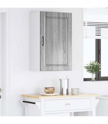 vidaXL Wall Cabinet PORTO Grey Sonoma 50 x 31 x 80 cm Engineered Wood — Model: 1x wall cabinet (1 door)
