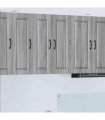 vidaXL Wall Cabinet PORTO 2 pcs Grey Sonoma 30 x 31 x 80 cm — Model: 2x wall cabinet (1 door)