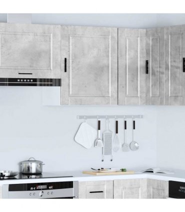 vidaXL Kitchen Wall Cabinet Porto Concrete Grey Engineered Wood — Size: 50 x 31 x 60 cm, Model: 1x wall cabinet (1 door)