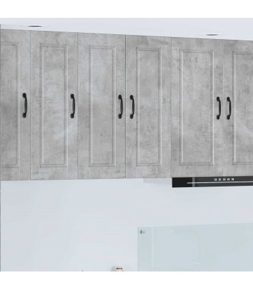 vidaXL Wall Cabinet PORTO 2 pcs Concrete Grey 30 x 31 x 80 cm — Model: 2x wall cabinet (1 door)