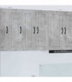 vidaXL Wall Cabinet PORTO 2 pcs Concrete Grey 30 x 31 x 80 cm — Model: 2x wall cabinet (1 door)