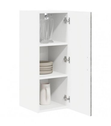 vidaXL Wall Cabinet PORTO 2 pcs Concrete Grey 30 x 31 x 80 cm — Model: 2x wall cabinet (1 door)