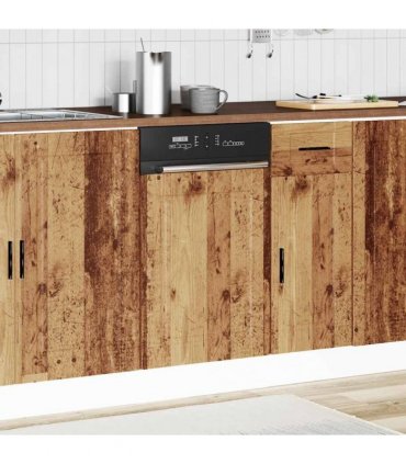 vidaXL Dishwasher Panel Porto Old Wood 45x1,5x57 cm Engineered Wood — Size: 45 x 1.5 x 67 cm, Model: 1x dishwasher panel