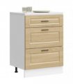 vidaXL Kitchen Base Cabinet Porto Sonoma Oak Engineered Wood — Size: 60 x 46 x 81.5 cm, Model: 1x bottom cabinet (3 drawers)