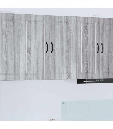 vidaXL Wall Cabinet PORTO Grey Sonoma 80 x 31 x 80 cm Engineered Wood — Model: 1x wall cabinet (2 doors)
