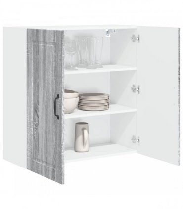 vidaXL Wall Cabinet PORTO Grey Sonoma 80 x 31 x 80 cm Engineered Wood — Model: 1x wall cabinet (2 doors)