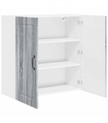 vidaXL Wall Cabinet PORTO Grey Sonoma 80 x 31 x 80 cm Engineered Wood — Model: 1x wall cabinet (2 doors)