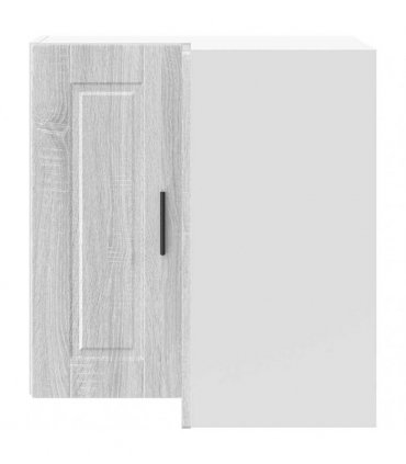 vidaXL Kitchen Wall Corner Cabinet "Porto" Grey Sonoma Engineered Wood — Size: 57 x 57 x 60 cm, Model: 1x wall corner cabinet