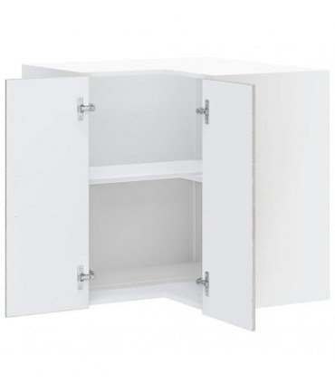 vidaXL Kitchen Wall Corner Cabinet "Porto" Grey Sonoma Engineered Wood — Size: 57 x 57 x 60 cm, Model: 1x wall corner cabinet