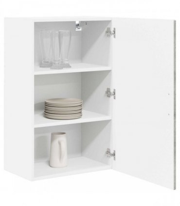 vidaXL Wall Cabinet PORTO Concrete Grey 50 x 31 x 80 cm — Model: 1x wall cabinet (1 door)