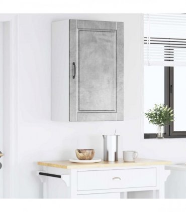 vidaXL Wall Cabinet PORTO Concrete Grey 50 x 31 x 80 cm — Model: 1x wall cabinet (1 door)