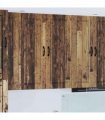 vidaXL Wall Cabinet PORTO Old Wood 40 x 31 x 100 cm Engineered Wood — Model: 1x wall cabinet (1 door)