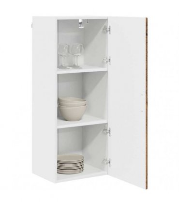 vidaXL Wall Cabinet PORTO Old Wood 40 x 31 x 100 cm Engineered Wood — Model: 1x wall cabinet (1 door)