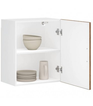 vidaXL Kitchen Wall Cabinet Porto Old Wood Engineered Wood — Size: 50 x 31 x 60 cm, Model: 1x wall cabinet (1 door)