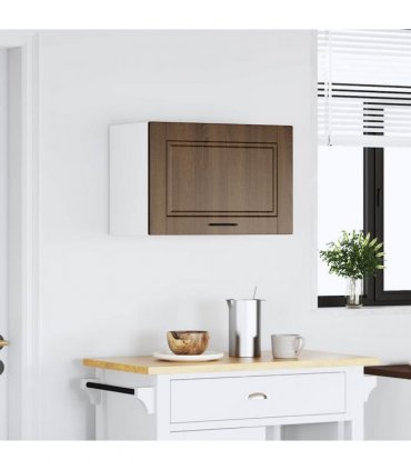 vidaXL Kitchen Wall Cabinet Porto Brown Oak Engineered Wood — Size: 60 x 31 x 40 cm, Model: 1x wall cabinet (1 flap door)