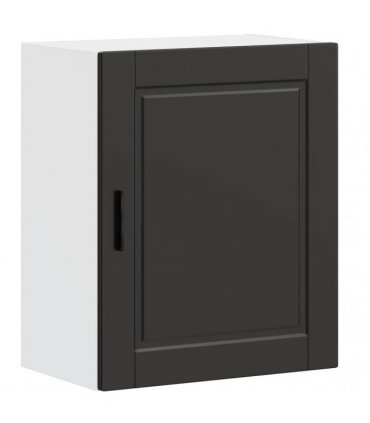 vidaXL Kitchen Wall Cabinets 2 pcs Porto Black Engineered Wood — Size: 50 x 31 x 60 cm, Model: 2x wall cabinet (1 door)