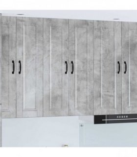 vidaXL Wall Cabinet PORTO Concrete Grey 60 x 31 x 100 cm — Model: 1x wall cabinet (2 doors)