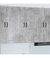 vidaXL Wall Cabinet PORTO Concrete Grey 60 x 31 x 100 cm — Model: 1x wall cabinet (2 doors)