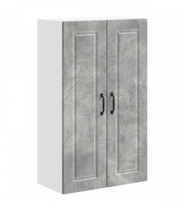 vidaXL Wall Cabinet PORTO Concrete Grey 60 x 31 x 100 cm — Model: 1x wall cabinet (2 doors)