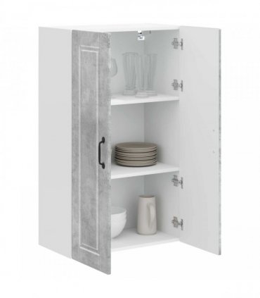 vidaXL Wall Cabinet PORTO Concrete Grey 60 x 31 x 100 cm — Model: 1x wall cabinet (2 doors)