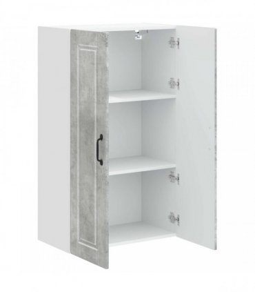 vidaXL Wall Cabinet PORTO Concrete Grey 60 x 31 x 100 cm — Model: 1x wall cabinet (2 doors)