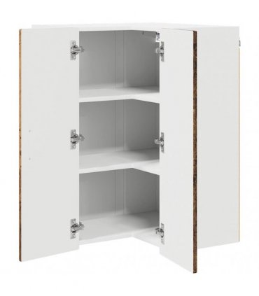 vidaXL Wall Corner Cabinet PORTO Old Wood 57 x 57 x 80 cm — Model: 1x wall corner cabinet