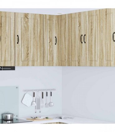 vidaXL Wall Corner Cabinet PORTO Sonoma Oak 57 x 57 x 80 cm — Model: 1x wall corner cabinet