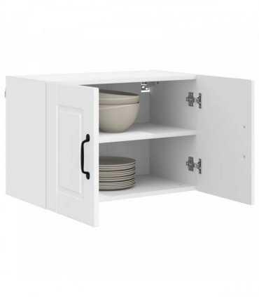 vidaXL Wall Cabinet PORTO 2 pcs High Gloss White 60 x 31 x 40 cm — Model: 2x wall cabinet (2 doors)