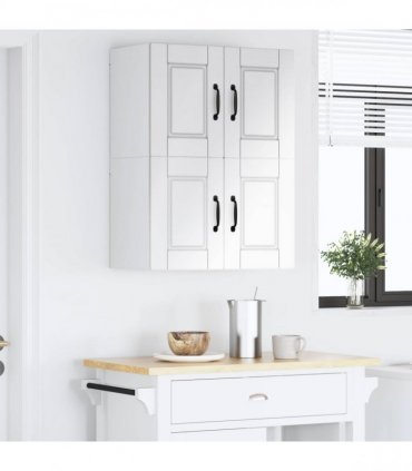 vidaXL Wall Cabinet PORTO 2 pcs High Gloss White 60 x 31 x 40 cm — Model: 2x wall cabinet (2 doors)